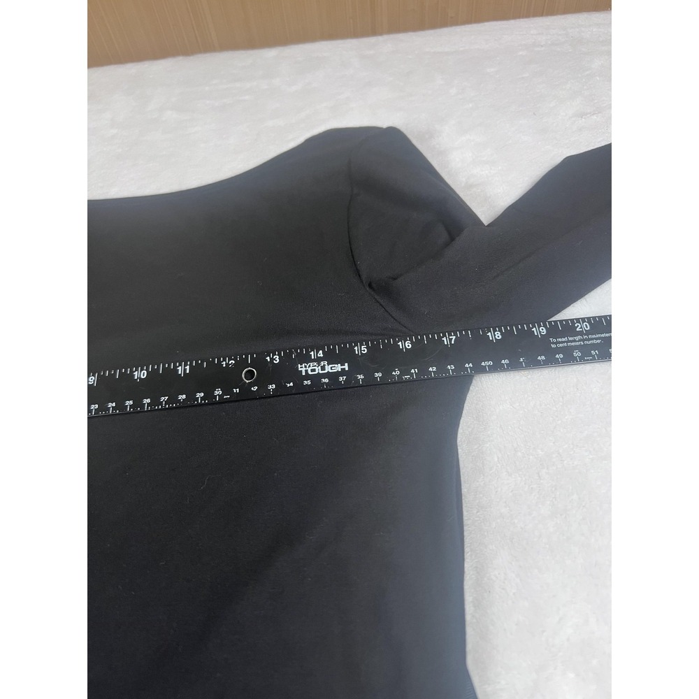 Reformation Avant Dress Womens Large Black Cut Out‎ Bow Long Sleeve Bodycon Mini - Picture 9 of 11